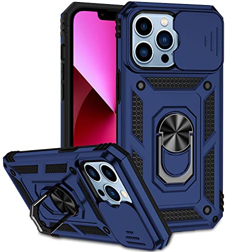 Hitaoyou iPhone 13 Pro Hüllen, iPhone 13 Pro Hülle mit Kameraabdeckung & Ständer Militärqualität Stoßfest Heavy Duty Schutz mit magnetischer Autohalterung Handyhüllen für iPhone 13 Pro von Hitaoyou