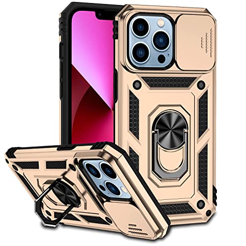 Hitaoyou iPhone 13 Pro Max Hülle, iPhone 13 Pro Max Hülle mit Kameraabdeckung & Ständer Militärqualität Stoßfest Heavy Duty Schutz mit magnetischer Autohalterung Handyhüllen für iPhone 13 Pro Max von Hitaoyou