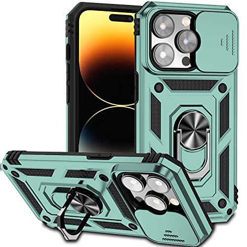 Hitaoyou iPhone 14 Pro Max Hülle mit Kameraabdeckung & Ständer, Schiebeobjektivschutz + 360° drehbarer Ringständer, schlagfest, stoßfest, Stoßschutz, Hüllen für iPhone 14 pro max 6,7 Zoll Hitaoyou iPhone 14 Pro Max Hülle mit Kameraabdeckung & Ständer, Schiebeobjektivschutz + 360° drehbarer Ringständer, schlagfest, stoßfest, Stoßschutz, Hüllen für iPhone 14 pro max 6,7 Zoll von Hitaoyou