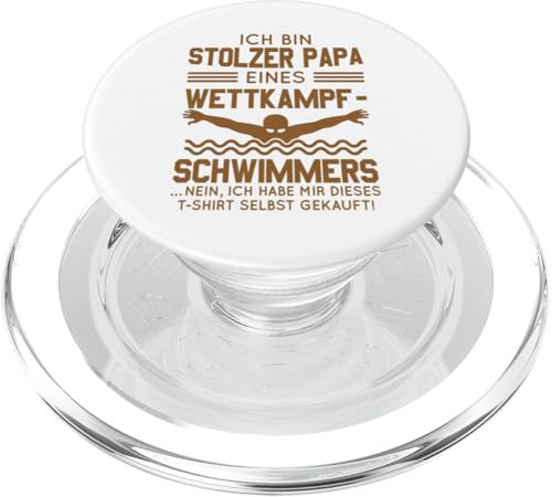 Stolzer Papa Wettkampfschwimmer Geschenk braun voll PopSockets PopGrip für MagSafe Stolzer Papa Wettkampfschwimmer Geschenk braun voll PopSockets PopGrip für MagSafe von Hito & Ece Family Love
