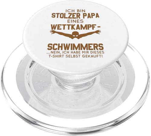 Stolzer Papa Wettkampfschwimmer Geschenk braun weiß PopSockets PopGrip für MagSafe Stolzer Papa Wettkampfschwimmer Geschenk braun weiß PopSockets PopGrip für MagSafe von Hito & Ece Family Love