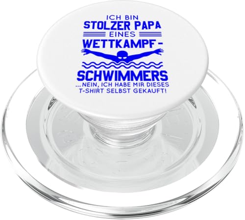 Stolzer Papa Wettkampfschwimmer Geschenk dunkelblau PopSockets PopGrip für MagSafe Stolzer Papa Wettkampfschwimmer Geschenk dunkelblau PopSockets PopGrip für MagSafe von Hito & Ece Family Love