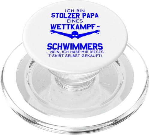 Stolzer Papa Wettkampfschwimmer Geschenk dunkelblau weiß PopSockets PopGrip für MagSafe Stolzer Papa Wettkampfschwimmer Geschenk dunkelblau weiß PopSockets PopGrip für MagSafe von Hito & Ece Family Love