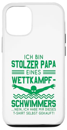Stolzer Papa Wettkampfschwimmer Geschenk dunkelgrün Hülle für iPhone 12/12 Pro Stolzer Papa Wettkampfschwimmer Geschenk dunkelgrün Hülle für iPhone 12/12 Pro von Hito & Ece Family Love
