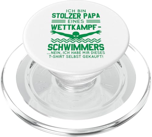Stolzer Papa Wettkampfschwimmer Geschenk dunkelgrün PopSockets PopGrip für MagSafe Stolzer Papa Wettkampfschwimmer Geschenk dunkelgrün PopSockets PopGrip für MagSafe von Hito & Ece Family Love