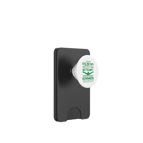 Stolzer Papa Wettkampfschwimmer Geschenk dunkelgrün PopSockets PopWallet für MagSafe Stolzer Papa Wettkampfschwimmer Geschenk dunkelgrün PopSockets PopWallet für MagSafe von Hito & Ece Family Love