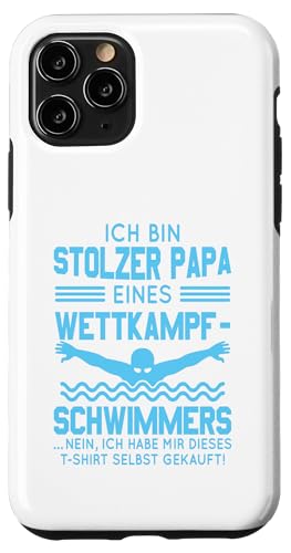 Stolzer Papa Wettkampfschwimmer Geschenk hellblau Hülle für iPhone 11 Pro von Hito & Ece Family Love