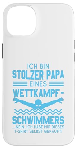 Stolzer Papa Wettkampfschwimmer Geschenk hellblau Hülle für iPhone 14 Plus Stolzer Papa Wettkampfschwimmer Geschenk hellblau Hülle für iPhone 14 Plus von Hito & Ece Family Love