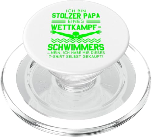 Stolzer Papa Wettkampfschwimmer Geschenk hellgrün voll PopSockets PopGrip für MagSafe Stolzer Papa Wettkampfschwimmer Geschenk hellgrün voll PopSockets PopGrip für MagSafe von Hito & Ece Family Love