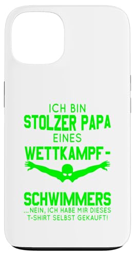 Stolzer Papa Wettkampfschwimmer Geschenk hellgrün weiß Hülle für iPhone 13 Stolzer Papa Wettkampfschwimmer Geschenk hellgrün weiß Hülle für iPhone 13 von Hito & Ece Family Love