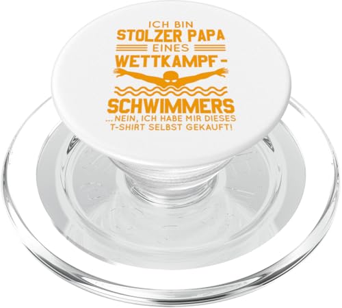 Stolzer Papa Wettkampfschwimmer Geschenk orange PopSockets PopGrip für MagSafe Stolzer Papa Wettkampfschwimmer Geschenk orange PopSockets PopGrip für MagSafe von Hito & Ece Family Love