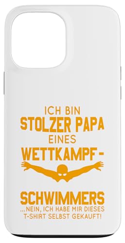 Stolzer Papa Wettkampfschwimmer Geschenk orange weiß Hülle für iPhone 13 Pro Max Stolzer Papa Wettkampfschwimmer Geschenk orange weiß Hülle für iPhone 13 Pro Max von Hito & Ece Family Love