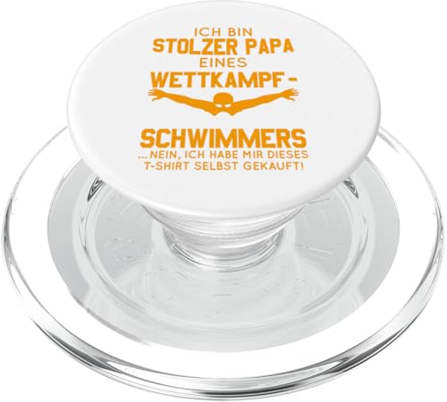 Stolzer Papa Wettkampfschwimmer Geschenk orange weiß PopSockets PopGrip für MagSafe Stolzer Papa Wettkampfschwimmer Geschenk orange weiß PopSockets PopGrip für MagSafe von Hito & Ece Family Love