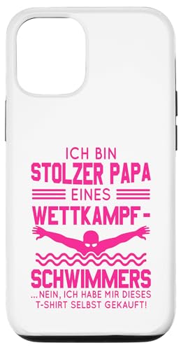 Stolzer Papa Wettkampfschwimmer Geschenk pink voll Hülle für iPhone 12/12 Pro Stolzer Papa Wettkampfschwimmer Geschenk pink voll Hülle für iPhone 12/12 Pro von Hito & Ece Family Love