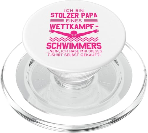 Stolzer Papa Wettkampfschwimmer Geschenk pink voll PopSockets PopGrip für MagSafe Stolzer Papa Wettkampfschwimmer Geschenk pink voll PopSockets PopGrip für MagSafe von Hito & Ece Family Love
