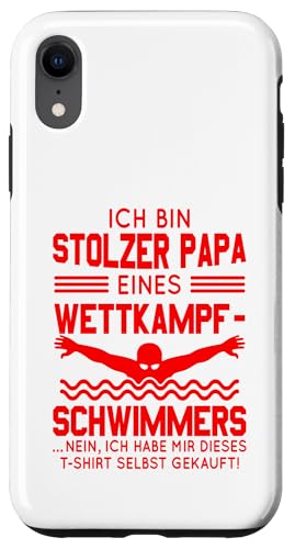 Stolzer Papa Wettkampfschwimmer Geschenk rot Hülle für iPhone XR Stolzer Papa Wettkampfschwimmer Geschenk rot Hülle für iPhone XR von Hito & Ece Family Love