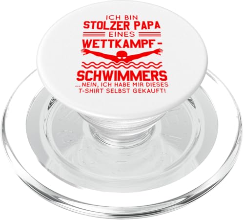 Stolzer Papa Wettkampfschwimmer Geschenk rot PopSockets PopGrip für MagSafe Stolzer Papa Wettkampfschwimmer Geschenk rot PopSockets PopGrip für MagSafe von Hito & Ece Family Love