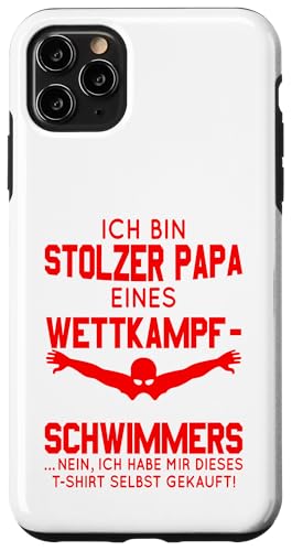 Stolzer Papa Wettkampfschwimmer Geschenk rot weiß Hülle für iPhone 11 Pro Max Stolzer Papa Wettkampfschwimmer Geschenk rot weiß Hülle für iPhone 11 Pro Max von Hito & Ece Family Love
