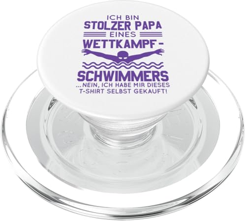 Stolzer Papa Wettkampfschwimmer Geschenk violett voll PopSockets PopGrip für MagSafe Stolzer Papa Wettkampfschwimmer Geschenk violett voll PopSockets PopGrip für MagSafe von Hito & Ece Family Love