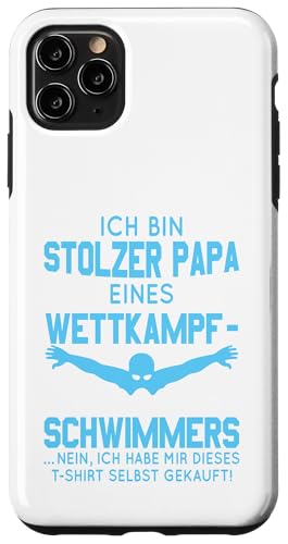 Stolzer Papa Wettkampfschwimmer Geschenk weiß hellblau Hülle für iPhone 11 Pro Max Stolzer Papa Wettkampfschwimmer Geschenk weiß hellblau Hülle für iPhone 11 Pro Max von Hito & Ece Family Love