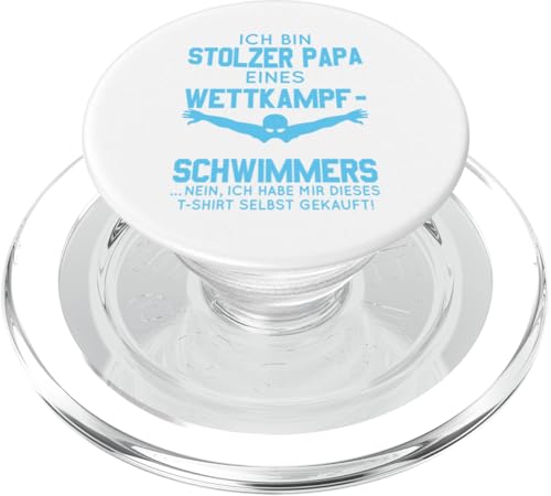 Stolzer Papa Wettkampfschwimmer Geschenk weiß hellblau PopSockets PopGrip für MagSafe Stolzer Papa Wettkampfschwimmer Geschenk weiß hellblau PopSockets PopGrip für MagSafe von Hito & Ece Family Love