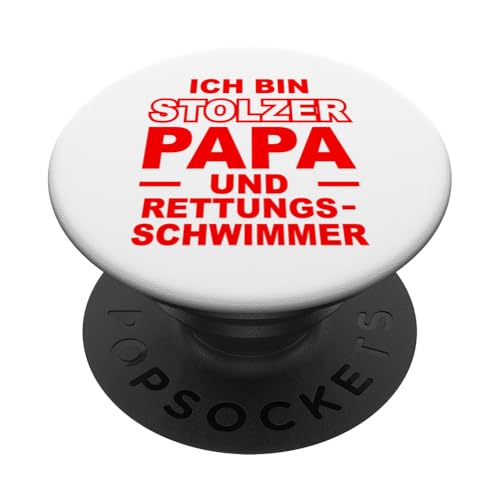 Stolzer Vater Rettungsschwimmer Statement Design für Väter PopSockets Klebender PopGrip Stolzer Vater Rettungsschwimmer Statement Design für Väter PopSockets Klebender PopGrip von Hito & Ece Family Love