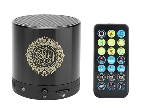 Hitopin Koran-Lautsprecher MP3-Player, Digitaler Koran-Lautsprecher, Koran-Übersetzer, Tragbarer Koran-Lautsprecher mit Fernbedienung, USB Wiederaufladbarer, Schwarz von Hitopin