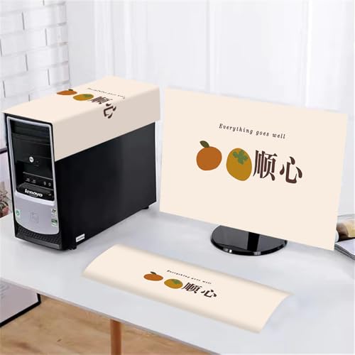 Hixingo 3 Stück Set Staubschutzhülle für Computer-Monitore, Tastatur Computer Host Desktop PC Monitor Protector Staubdicht Computer Fall Abdeckungen (19 Zoll,E) von Hixingo