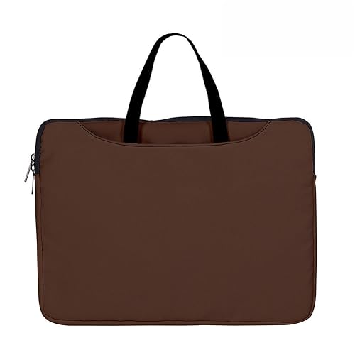 Hixingo Laptop-Handtasche für Frauen 13 14 15 Zoll Aktentasche, 3D Druckmuster Arbeitstasche Computer-Tasche Tragbare Bag Laptop-Schutzhülle Laptoptasche (15”,braun) von Hixingo