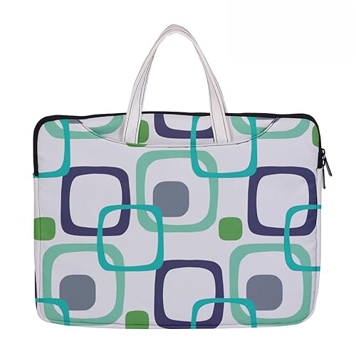 Hixingo Laptop-Handtasche für Frauen 13 14 15 Zoll Aktentasche 3D Druckmuster Arbeitstasche Computer-Tasche Tragbare Bag Laptop-Schutzhülle Laptoptasche (13”,Grün) von Hixingo