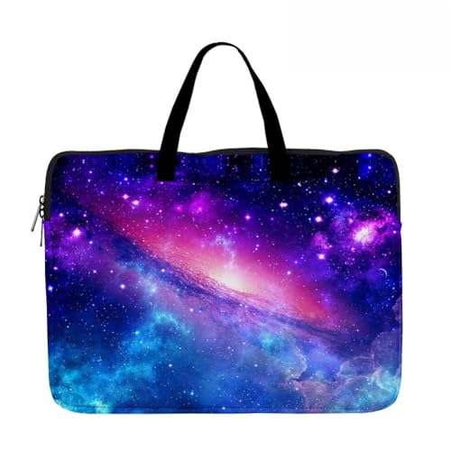 Hixingo Laptop-Handtasche für Frauen 13 14 15 Zoll Aktentasche 3D Druckmuster Arbeitstasche Computer-Tasche Tragbare Bag Laptop-Schutzhülle Laptoptasche (14”,Sternenhimmel 3) von Hixingo
