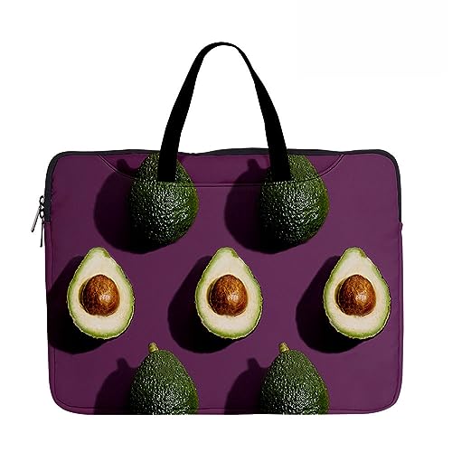 Hixingo Laptop-Handtasche für Frauen 13 14 15 Zoll Aktentasche 3D Druckmuster Arbeitstasche Computer-Tasche Tragbare Bag Laptop-Schutzhülle Laptoptasche (15”,Avocado-Muster 10) von Hixingo