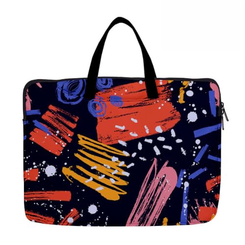 Hixingo Laptop-Handtasche für Frauen 13 14 15 Zoll Aktentasche 3D Druckmuster Arbeitstasche Computer-Tasche Tragbare Bag Laptop-Schutzhülle Laptoptasche (15”,Graffiti-Zeichnung 2) von Hixingo