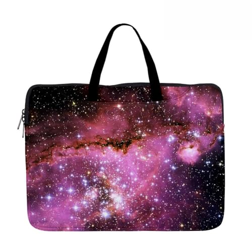Hixingo Laptop-Handtasche für Frauen 13 14 15 Zoll Aktentasche 3D Druckmuster Arbeitstasche Computer-Tasche Tragbare Bag Laptop-Schutzhülle Laptoptasche (15”,Sternenhimmel 8) von Hixingo