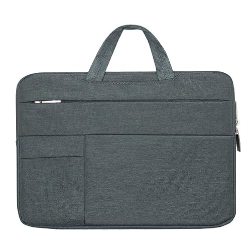 Hixingo Laptop-Handtasche für Frauen 13 14 15.6 Zoll Wasserdichtes Aktentasche Arbeitstasche Computer-Tasche Tragbare Bag Laptop-Schutzhülle Laptoptasche (11”,dunkelgrau) von Hixingo