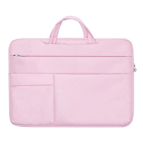 Hixingo Laptop-Handtasche für Frauen 13 14 15.6 Zoll Wasserdichtes Aktentasche Arbeitstasche Computer-Tasche Tragbare Bag Laptop-Schutzhülle Laptoptasche (13”,Rosa) von Hixingo