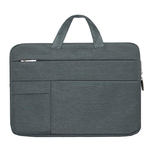 Hixingo Laptop-Handtasche für Frauen 13 14 15.6 Zoll Wasserdichtes Aktentasche Arbeitstasche Computer-Tasche Tragbare Bag Laptop-Schutzhülle Laptoptasche (13”,dunkelgrau) von Hixingo