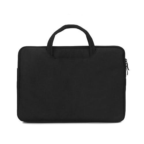 Hixingo Laptop-Handtasche für Frauen 13 14 15.6 Zoll Wasserdichtes Aktentasche Computer-Tasche Arbeitstasche Tragbare Bag Laptop-Schutzhülle Laptoptasche (11/12”,Schwarz) von Hixingo