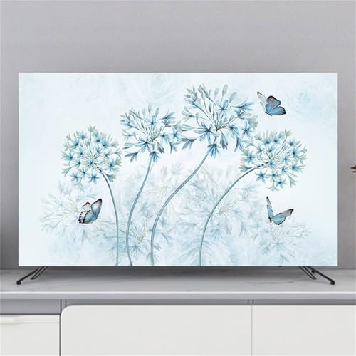 Hixingo TV Abdeckung Staubschutzhülle, 3D Blume Muster Schutzhülle Fernseher 32-80 Zoll TV Schutzhülle Fernsehabdeckung Fernseh Abdeckung Abdeckhaube für Fernseher (Löwenzahn,32inch) von Hixingo