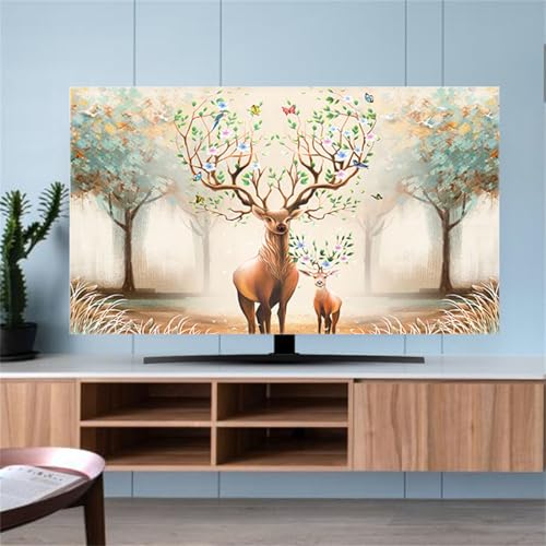 Hixingo TV Abdeckung Staubschutzhülle, 3D Elch Muster TV Staubschutzhülle 32-80inch TV Abdeckung Schutzhülle Fernseher Fernsehabdeckung Universal TV Schutzhülle (37-39inch,Schmetterling) von Hixingo