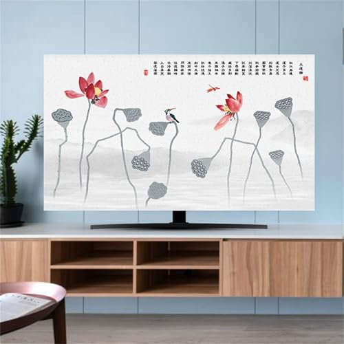 Hixingo TV Abdeckung Staubschutzhülle, 3D Lotusblume Muster Schutzhülle Fernseher 32-80 Zoll TV Schutzhülle Fernsehabdeckung Fernseh Abdeckung Abdeckhaube für Fernseher (Rosa Lotusblume,40-43inch) Hixingo TV Abdeckung Staubschutzhülle, 3D Lotusblume Muster Schutzhülle Fernseher 32-80 Zoll TV Schutzhülle Fernsehabdeckung Fernseh Abdeckung Abdeckhaube für Fernseher (Rosa Lotusblume,40-43inch) von Hixingo