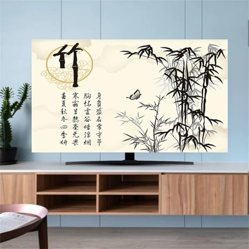 Hixingo TV Abdeckung Staubschutzhülle,3D Bambusblatt Muster Schutzhülle Fernseher 32-80 Zoll TV Schutzhülle Fernsehabdeckung Fernseh Abdeckung Abdeckhaube für Fernseher (Chinesisch Stil,49-52inch) Hixingo TV Abdeckung Staubschutzhülle,3D Bambusblatt Muster Schutzhülle Fernseher 32-80 Zoll TV Schutzhülle Fernsehabdeckung Fernseh Abdeckung Abdeckhaube für Fernseher (Chinesisch Stil,49-52inch) von Hixingo