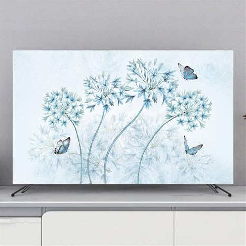 Hixingo TV Schutzhülle für Den, Hülle Bezug Staubschutz für Fernsehen Und Monitor, TV-Abdeckung mit Löwenzahn Drucken, Fernsehschutz Für Zuhause Innenbereich 32 bis 80 Zoll (40-43",Hellblau) von Hixingo