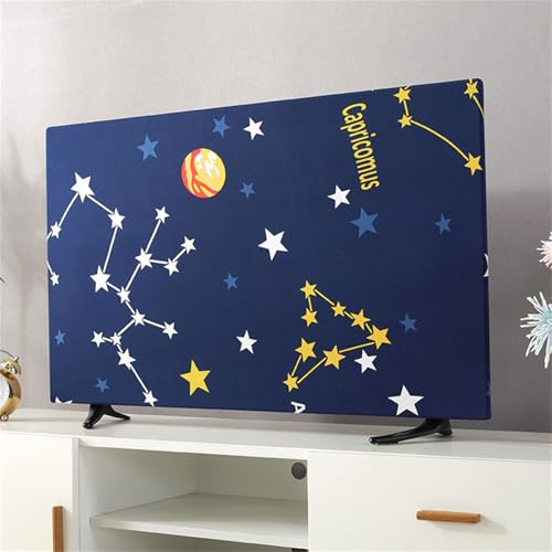 Hixingo TV Staubschutzhülle, TV Abdeckung Staubschutzhülle TV Abdeckung Schutzhülle Fernseher Fernsehabdeckung TV Schutzhülle - Hängender Desktop Gebogener TV Universal (19inch,Sternbild) von Hixingo