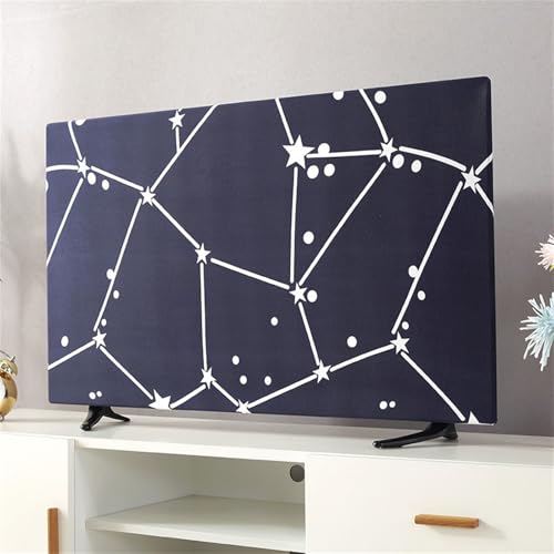 Hixingo TV Staubschutzhülle, TV Abdeckung Staubschutzhülle TV Abdeckung Schutzhülle Fernseher Fernsehabdeckung TV Schutzhülle - Hängender Desktop Gebogener TV Universal (60inch,Stern) von Hixingo