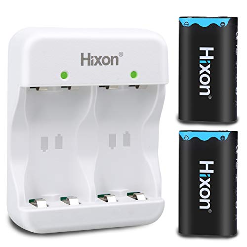 Hixon Xbox One Controller Akku 2500 mAh, Wiederaufladbare NI-MH Batterien mit Dual-Kanal Ladegerät für Xbox One S/Xbox One X/Xbox One Elite/Xbox One Controller (2*Batterie+1*Ladegerät) von Hixon