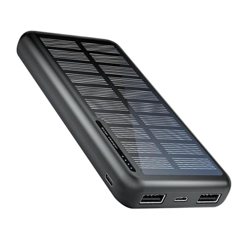 Solar-Ladebatterie, tragbare Powerbank, Outdoor-Telefon-Ladegerät, kompaktes Design, 10000 mAh Kapazität, 14,2 x 6,9 x 1,7 cm, für den Außenbereich Solar-Ladebatterie, tragbare Powerbank, Outdoor-Telefon-Ladegerät, kompaktes Design, 10000 mAh Kapazität, 14,2 x 6,9 x 1,7 cm, für den Außenbereich von Hjatirace