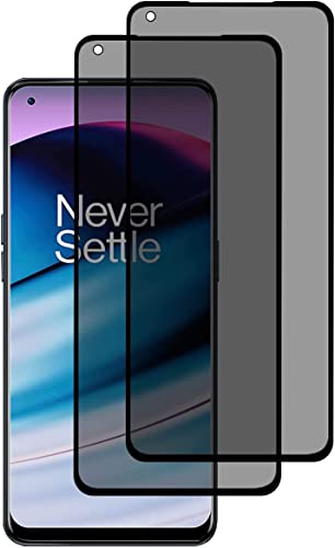 2 Stück Sichtschutz für Oneplus Nord CE 2 5G - Anti-Spy Sichtschutzfolie 9H Härte, Anti-Spähen Privatsphäre Schutzfolie, Glas Folie Blickschutzfolie, Anti- Kratzer Displayschutzfolie von Hkess