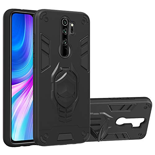 Handyhülle für Xiaomi Redmi Note 8 Pro Hülle mit Klappständer 2 in 1 Dual Layer Harter PC+TPU Silikon Bumper Case+Handy Ständer/Halterung 360 Grad Schutz Etui Stoßfest Cover Ritter Serie Hülle,Schwarz Handyhülle für Xiaomi Redmi Note 8 Pro Hülle mit Klappständer 2 in 1 Dual Layer Harter PC+TPU Silikon Bumper Case+Handy Ständer/Halterung 360 Grad Schutz Etui Stoßfest Cover Ritter Serie Hülle,Schwarz von Hkess