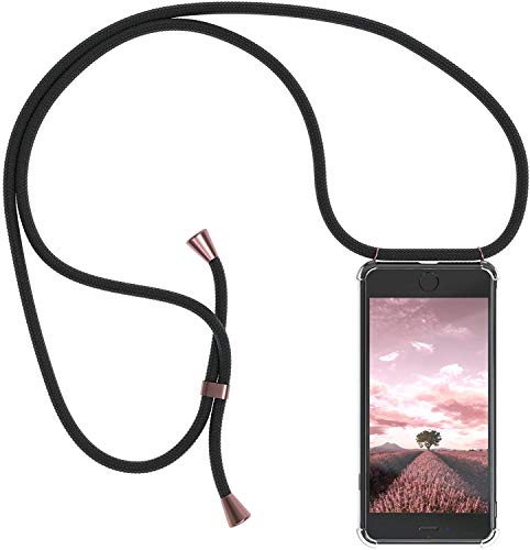 Handykette kompatibel mit OnePlus 7 Pro Hülle Silikon - Handy Hülle mit Kordel zum Umhängen - Smartphone Necklace Hülle Transparent Silikon Handyhülle Case mit Kette zum umhängen von Hkess